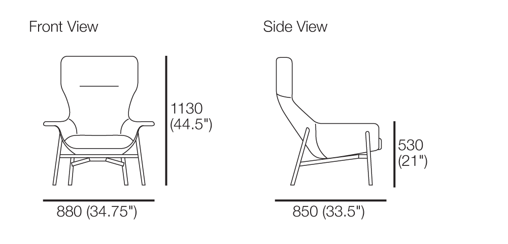 seymour low fixed chair